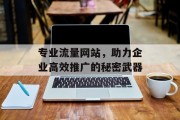 专业流量网站,助力企业高效推广的秘密武器 专业流量网站,助力企业高效推广的秘密武器