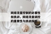 网络流量控制的必要性和挑战,网络流量调控的重要性与挑战探析 网络流量控制的必要性和挑战,网络流量调控的重要性与挑战探析