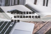 WiFi网站流量解析,如何高效利用无线网络资源 WiFi网站流量解析,如何高效利用无线网络资源