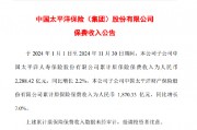 中国太保:前11个月累计寿险保费收入2288.42亿元 同比增长2.2% 中国太保:前11个月累计寿险保费收入2288.42亿元 同比增长2.2%