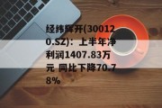 经纬辉开(300120.SZ)：上半年净利润1407.83万元 同比下降70.78%