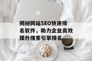 揭秘网站SEO快速排名软件,助力企业高效提升搜索引擎排名 揭秘网站SEO快速排名软件,助力企业高效提升搜索引擎排名