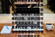 SEO(搜索引擎优化)是利用计算机程序和网络技术将网站的元数据与外部搜索引擎(如谷歌、微软等)匹配起来的过程。这种过程对于提高网站排名、吸引更多的流量、提升网站知名度都有重要的作用。,SEO引擎优化实战指南 SEO(搜索引擎优化)是利用计算机程序和网络技术将网站的元数据与外部搜索引擎(如谷歌、微软等)匹配起来的过程。这种过程对于提高网站排名、吸引更多的流量、提升网站知名度都有重要的作用。,SEO引擎优化实战指南