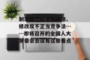 制定民营经济促进法、修改反不正当竞争法……即将召开的全国人大常委会会议有这些看点 制定民营经济促进法、修改反不正当竞争法……即将召开的全国人大常委会会议有这些看点