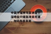 中国平煤神马亚洲首个深地盐穴储氢项目开建,加码布局氢能 中国平煤神马亚洲首个深地盐穴储氢项目开建,加码布局氢能