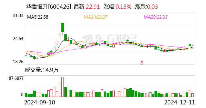 华鲁恒升:尼龙66高端新材料项目己二酸装置投产