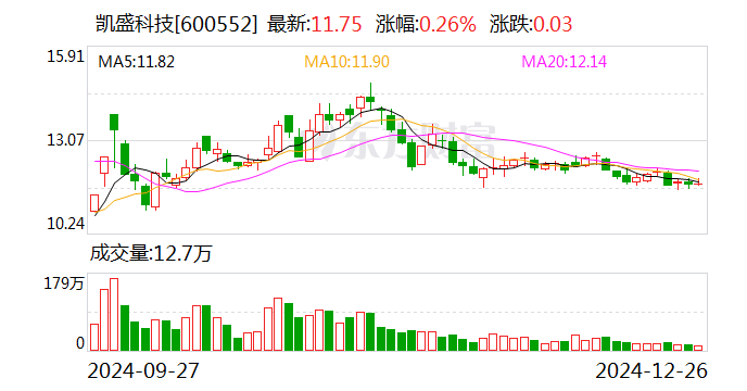凯盛科技:获得政府补助3000万元