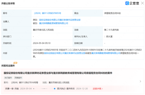 当了原告当被告,国投证券这家网点有点意思......