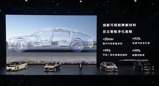 余承东:尊界S800搭载自主智能净化座舱,甲流、冠状病毒抑制率大于99%