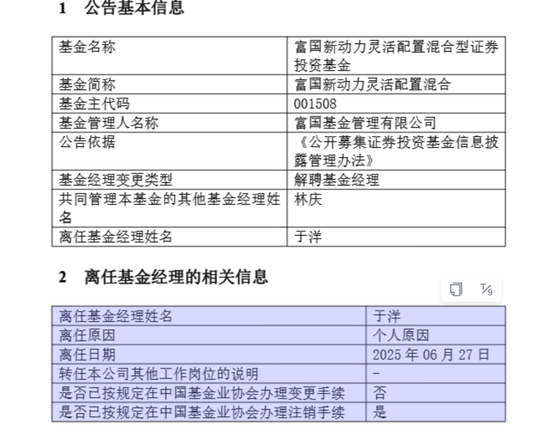 富国于洋离职不意外,意外的是鹏华和淳厚的变动