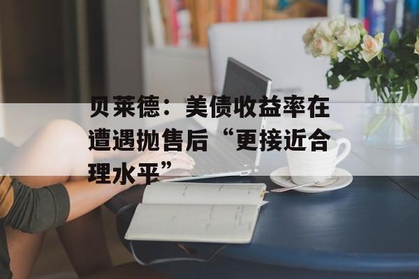 贝莱德:美债收益率在遭遇抛售后“更接近合理水平” 贝莱德:美债收益率在遭遇抛售后“更接近合理水平”