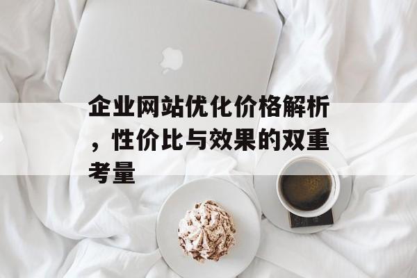 企业网站优化价格解析，性价比与效果的双重考量