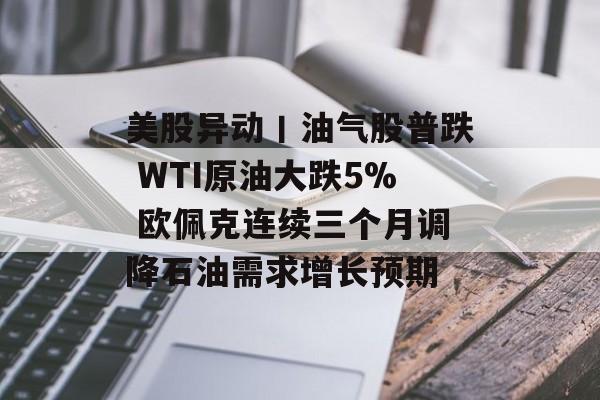 美股异动丨油气股普跌 WTI原油大跌5% 欧佩克连续三个月调降石油需求增长预期 美股异动丨油气股普跌 WTI原油大跌5% 欧佩克连续三个月调降石油需求增长预期