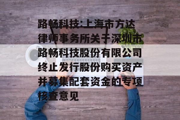 路畅科技:上海市方达律师事务所关于深圳市路畅科技股份有限公司终止发行股份购买资产并募集配套资金的专项核查意见 路畅科技:上海市方达律师事务所关于深圳市路畅科技股份有限公司终止发行股份购买资产并募集配套资金的专项核查意见