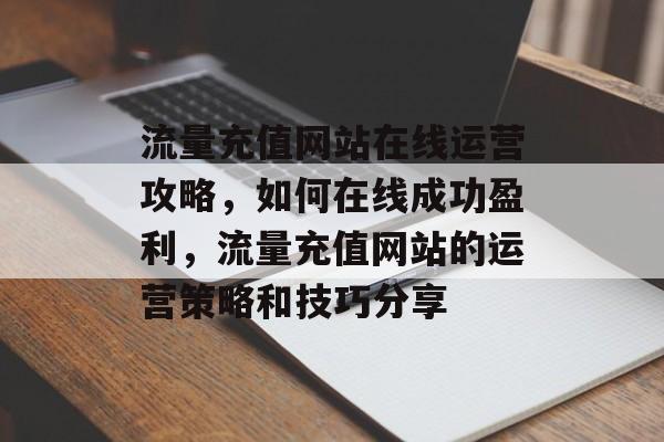 流量充值网站在线运营攻略，如何在线成功盈利，流量充值网站的运营策略和技巧分享