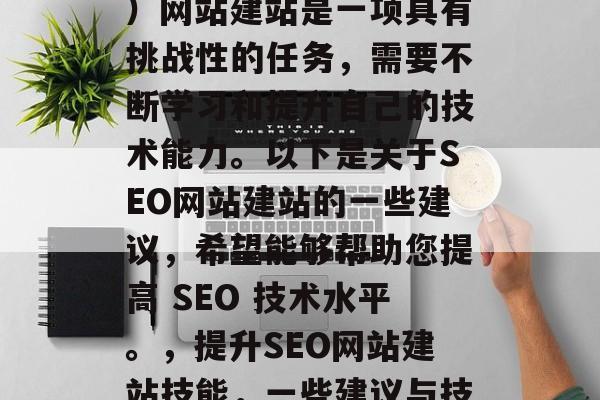 SEO(搜索引擎优化)网站建站是一项具有挑战性的任务,需要不断学习和提升自己的技术能力。以下是关于SEO网站建站的一些建议,希望能够帮助您提高 SEO 技术水平。,提升SEO网站建站技能,一些建议与技巧分享 SEO(搜索引擎优化)网站建站是一项具有挑战性的任务,需要不断学习和提升自己的技术能力。以下是关于SEO网站建站的一些建议,希望能够帮助您提高 SEO 技术水平。,提升SEO网站建站技能,一些建议与技巧分享