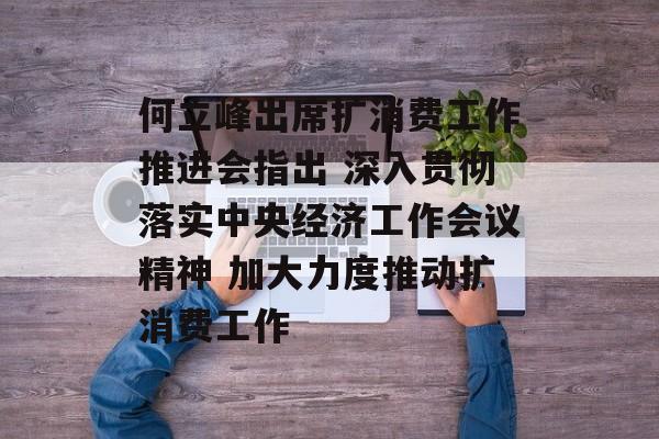 何立峰出席扩消费工作推进会指出 深入贯彻落实中央经济工作会议精神 加大力度推动扩消费工作 何立峰出席扩消费工作推进会指出 深入贯彻落实中央经济工作会议精神 加大力度推动扩消费工作