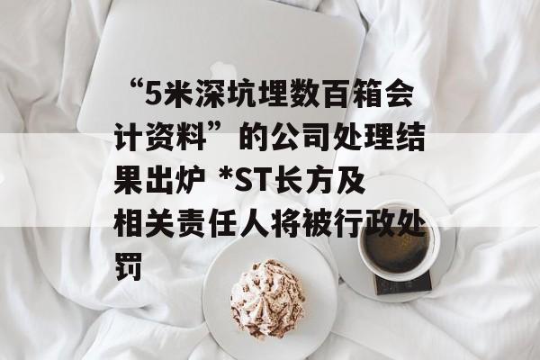 “5米深坑埋数百箱会计资料”的公司处理结果出炉 *ST长方及相关责任人将被行政处罚 “5米深坑埋数百箱会计资料”的公司处理结果出炉 *ST长方及相关责任人将被行政处罚