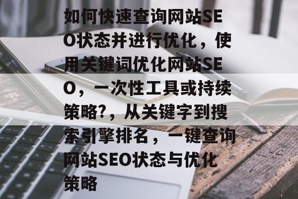 如何快速查询网站SEO状态并进行优化,使用关键词优化网站SEO,一次性工具或持续策略?,从关键字到搜索引擎排名,一键查询网站SEO状态与优化策略 如何快速查询网站SEO状态并进行优化,使用关键词优化网站SEO,一次性工具或持续策略?,从关键字到搜索引擎排名,一键查询网站SEO状态与优化策略