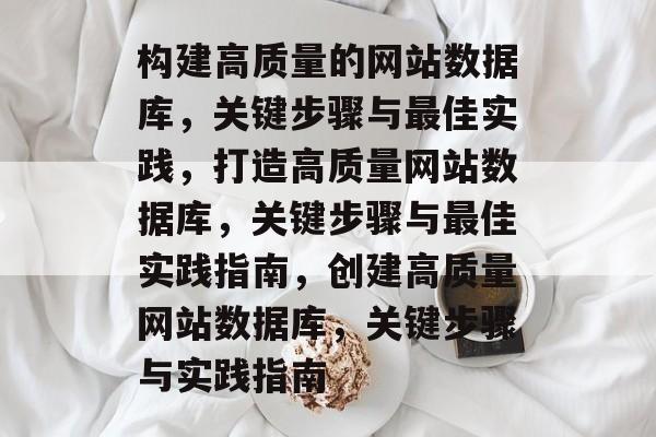 构建高质量的网站数据库,关键步骤与最佳实践,打造高质量网站数据库,关键步骤与最佳实践指南,创建高质量网站数据库,关键步骤与实践指南 构建高质量的网站数据库,关键步骤与最佳实践,打造高质量网站数据库,关键步骤与最佳实践指南,创建高质量网站数据库,关键步骤与实践指南