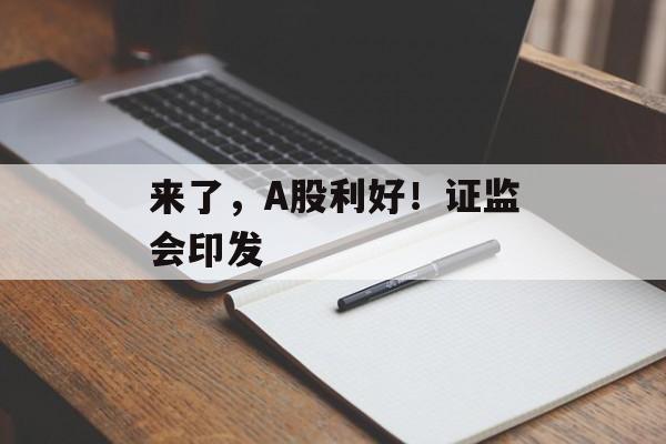 来了,A股利好!证监会印发 来了,A股利好!证监会印发