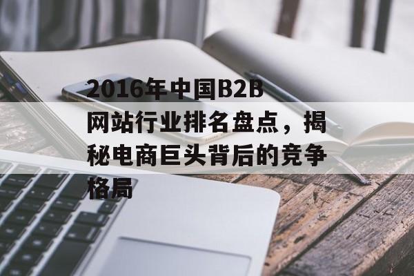 2016年中国B2B网站行业排名盘点，揭秘电商巨头背后的竞争格局