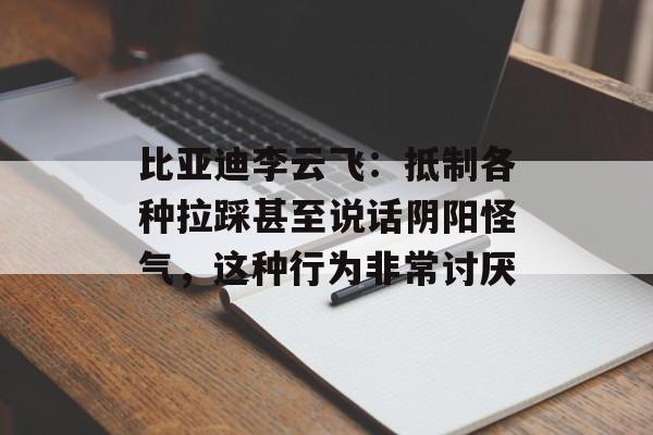 比亚迪李云飞:抵制各种拉踩甚至说话阴阳怪气,这种行为非常讨厌 比亚迪李云飞:抵制各种拉踩甚至说话阴阳怪气,这种行为非常讨厌