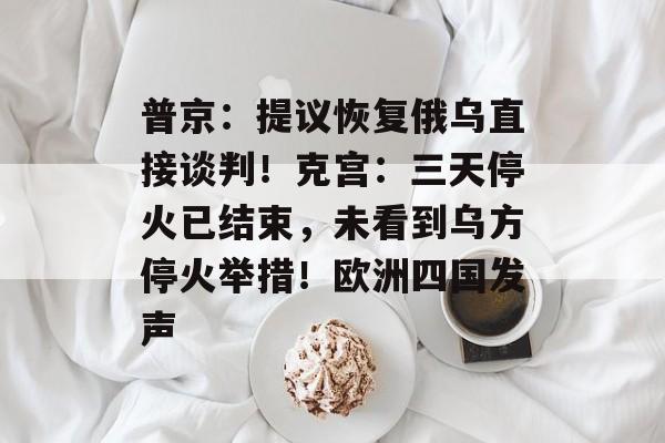 普京:提议恢复俄乌直接谈判!克宫:三天停火已结束,未看到乌方停火举措!欧洲四国发声 普京:提议恢复俄乌直接谈判!克宫:三天停火已结束,未看到乌方停火举措!欧洲四国发声