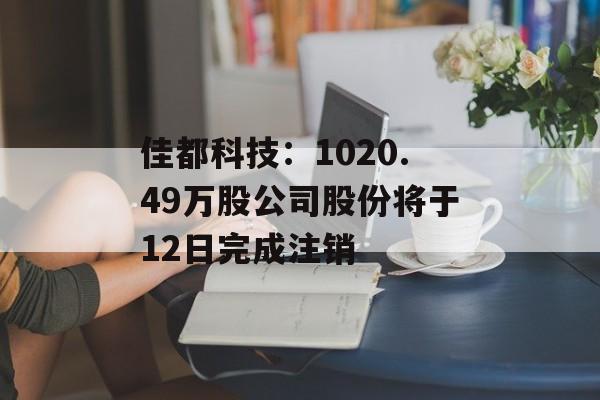 佳都科技:1020.49万股公司股份将于12日完成注销 佳都科技:1020.49万股公司股份将于12日完成注销