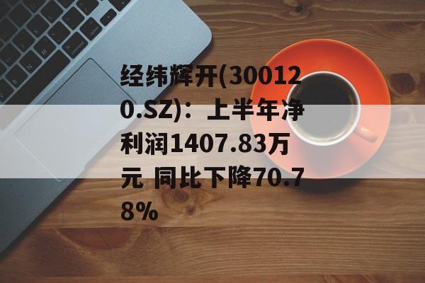 经纬辉开(300120.SZ):上半年净利润1407.83万元 同比下降70.78% 经纬辉开(300120.SZ):上半年净利润1407.83万元 同比下降70.78%