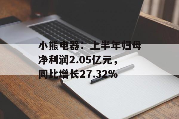 小熊电器：上半年归母净利润2.05亿元，同比增长27.32%